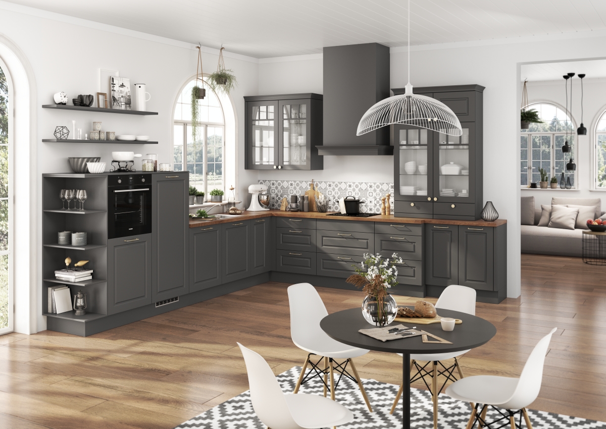 objevte kombinaci lilku a šedé kuchyně pro moderní a stylový interiér plný elegance a pohodlí.